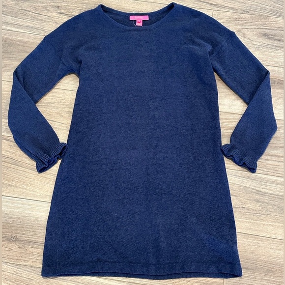 NWT! Lilly Pulitzer Galen Sweater Dress in True Navy Size Medium - Picture 3 of 9